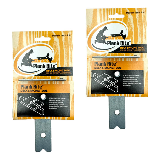 Plank Rite Steel Deck Spacing and Fastening Tool 2 Pack for Use with 5-1/2 Inch Deck Boards | Works for Treated Wood or Composite Decking | Deck Jig for Professional Neat Finish | Made in USA