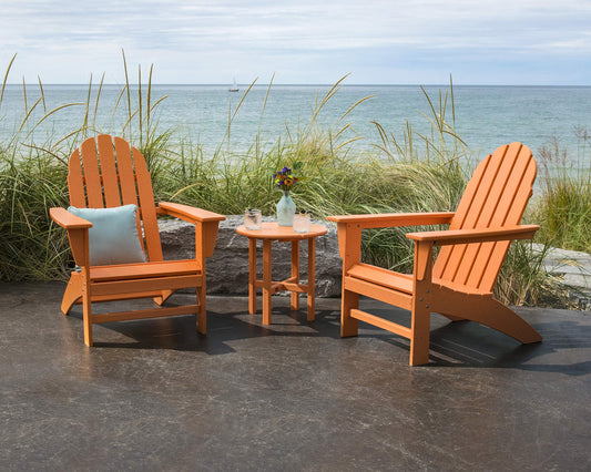 POLYWOOD Vineyard Adirondack Chair, Outdoor Patio Furniture, Composite Chair for Deck, Pool, Garden, Fire Pit, Classic Design, Fade-Proof